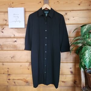 Ralph Lauren Black Midi Shirt Dress